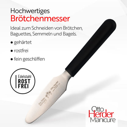 2in1 Brötchenmesser 4er Set, 21 cm