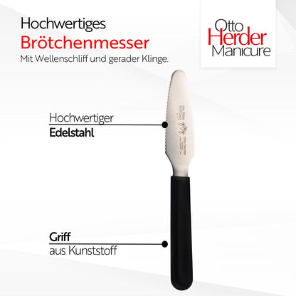 2in1 Brötchenmesser 4er Set, 21 cm