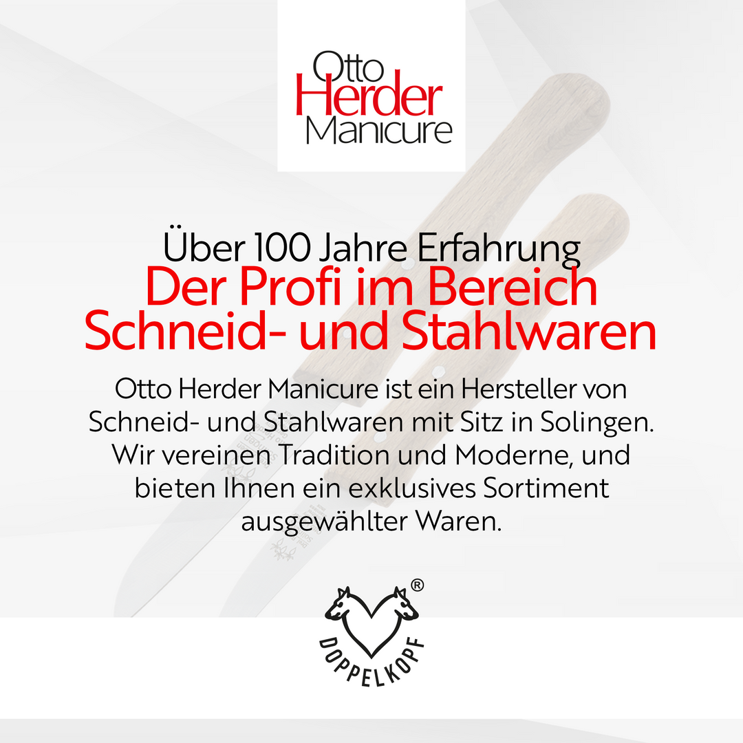 Otto Herder Küchenmesser-Set aus Solingen – Obstmesser & Gemüsemesser aus rostfreiem Edelstahl mit Olivenholz-Griffen